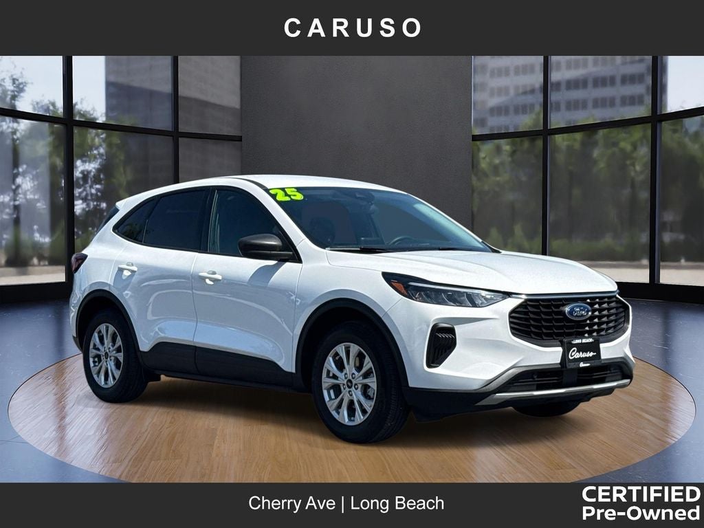 2025 Ford Escape Active in Oxford White — front three-quarter view