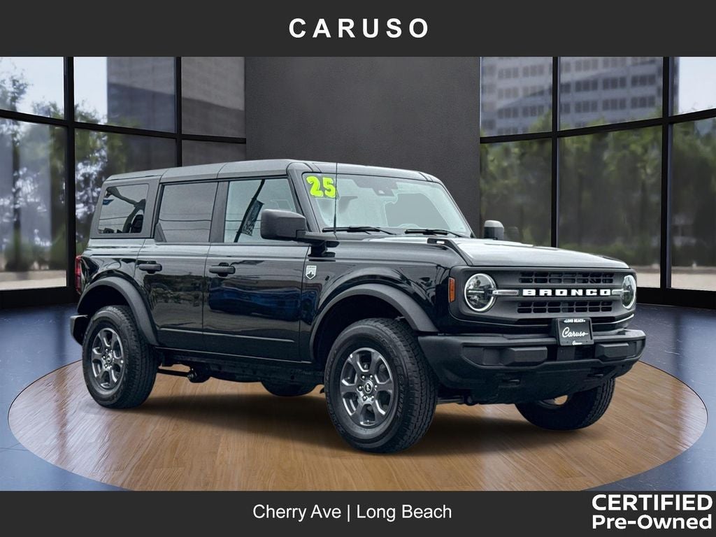 2025 Ford Bronco Big Bend in Shadow Black — front three-quarter view