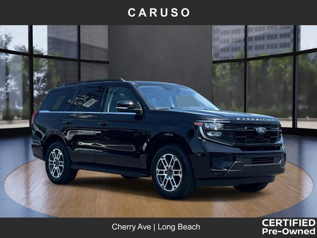 2025 Ford Expedition Active in Black Metallic — front three-quarter view