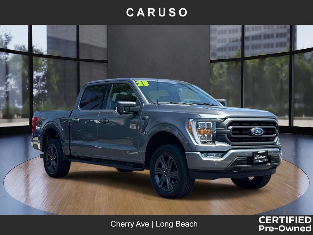 2023 Ford F-150 XLT in Gray Metallic — front three-quarter view