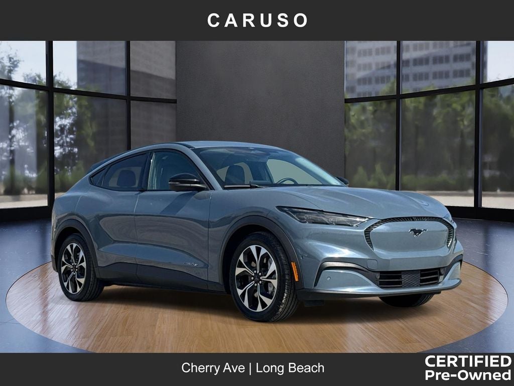 2024 Ford Mustang Mach-E Select in Vapor Blue — front three-quarter view