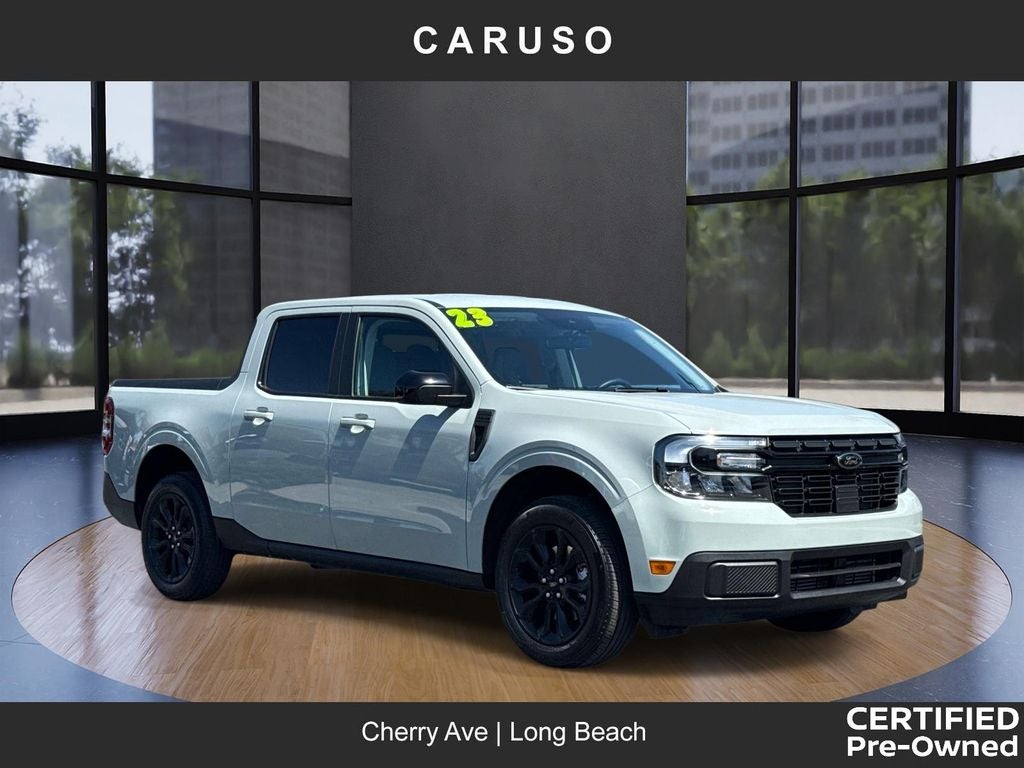 2023 Ford Maverick Lariat in Cactus — front three-quarter view