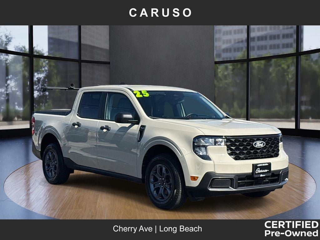 2025 Ford Maverick XLT in Desert Sand — front three-quarter view