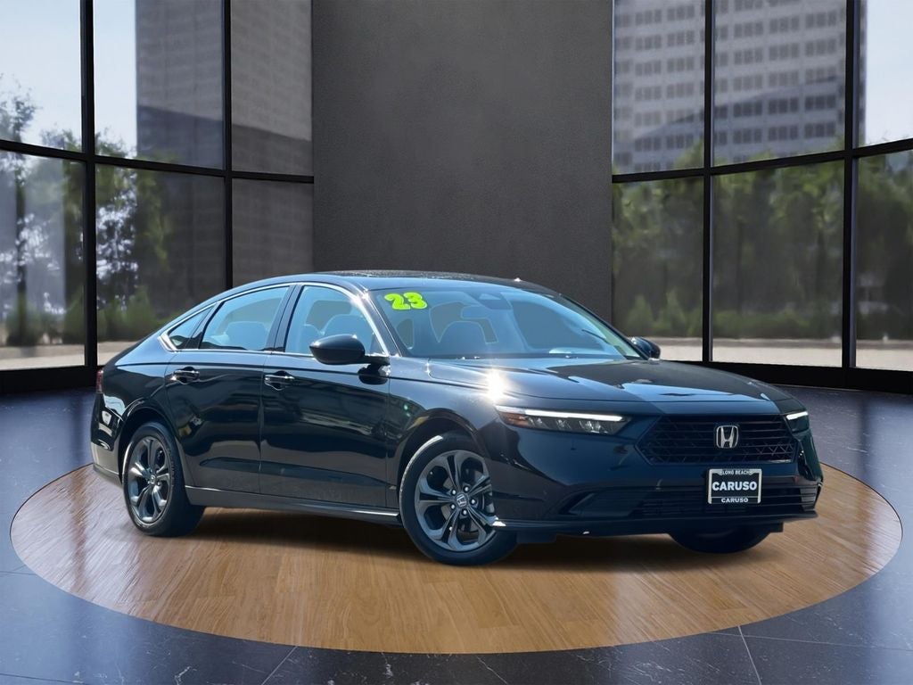 2023 Honda Accord EX in Crystal Black Pearl — front three-quarter view